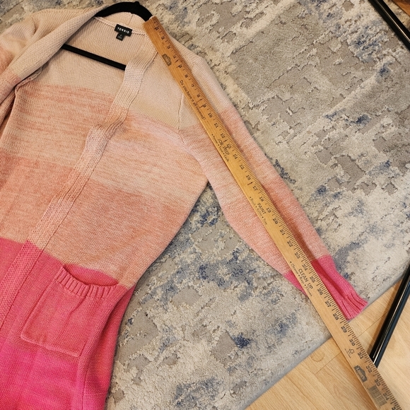 Torrid Pink Ombre Stripe Slouchy Duster Knit Sweater.  Size large (0) - Picture 8 of 16